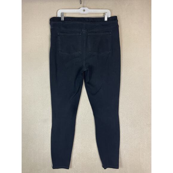 Spanx Pants Womens 1X Black Jean-Ish Ankle Leggings High Rise Stretch Pull On - Picture 12 of 13